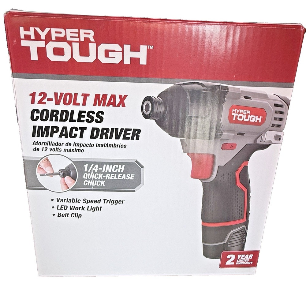 Hyper Tough 12V Max Cordless Impact Driver w/ 1.5ah Batter + Charger